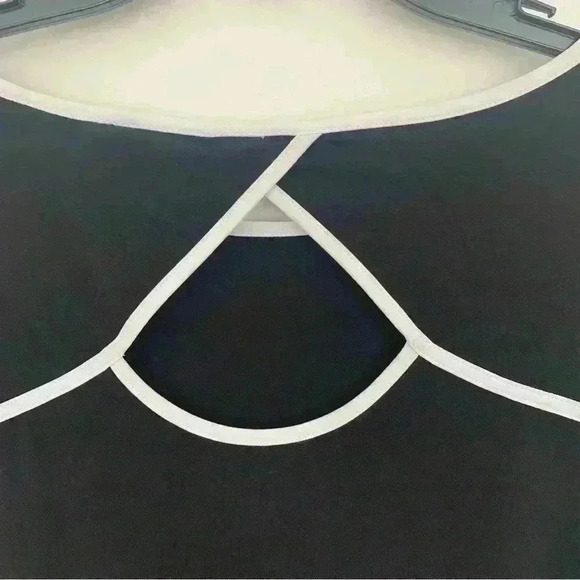 IC by Connie K Contrast Slit Sleeve Key Hole Back Blouse Flowy Stretchy Large - Picture 6 of 12